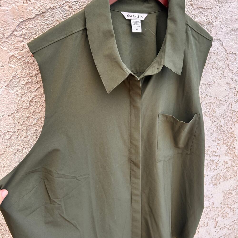 NWT Athleta Olive Green Everlasting Tank Top Size Womens 3X - Picture 6 of 7
